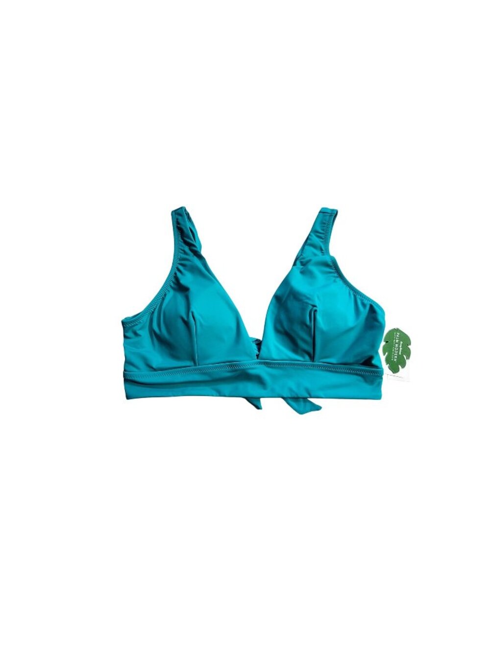 Tommy Bahama Womens Teal Halter Bikini Top XL Recycled Nylon Spandex New With Ta
